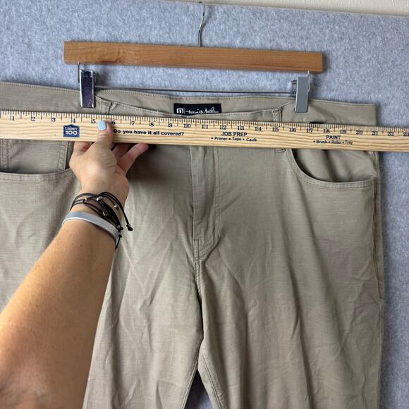 Travis Mathew Golf Pants Mens Size 40 Tan Open to Close Chino Stretch Athletic - Picture 6 of 9